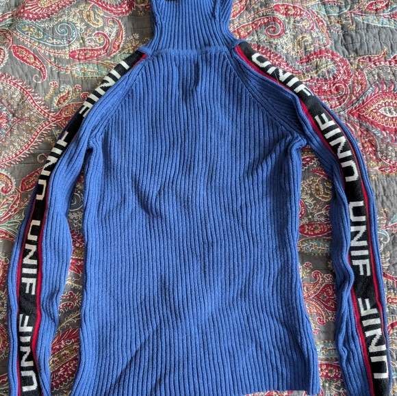 UNIF Bad sport turtleneck sweater in BLUE size M - Picture 5 of 6
